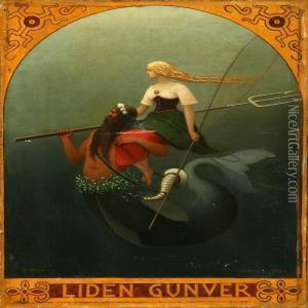 Liden Gunver Oil Painting - Niels Wiwel