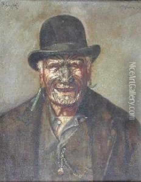 Portrait Study Of A Maori Oil Painting - Charles Frederick Goldie