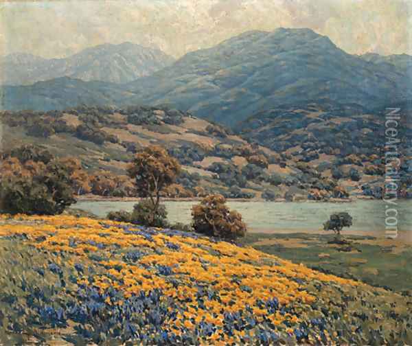 California Wild Flowers Oil Painting - Granville Redmond