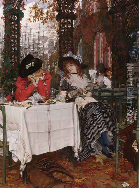 Un Dejeuner Oil Painting - James Jacques Joseph Tissot