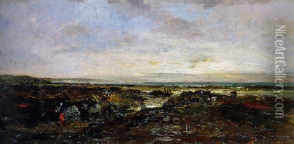 The Sea-weed Gatherer Oil Painting - Karl Pierre Daubigny