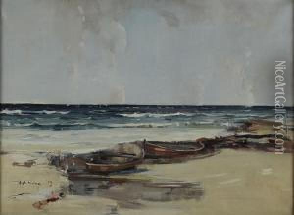 Iona And Rain Oil Painting - Hugh Munro