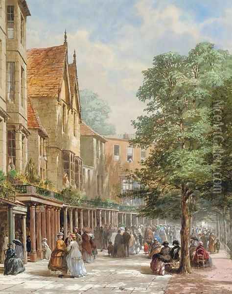 The Pantiles, Tunbridge Wells, Kent Oil Painting - Louise Rayner