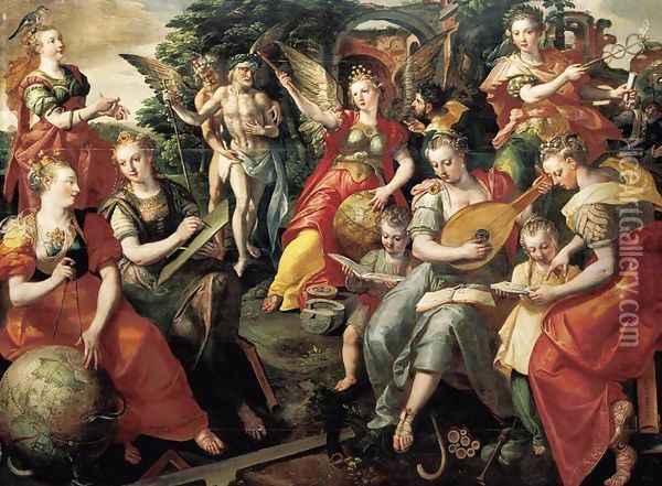 Allegory of the Seven Liberal Arts 1590 Oil Painting - Maarten de Vos