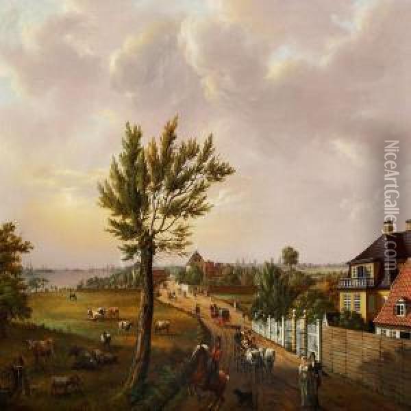 View Of Mariendal Near Copenhagen Oil Painting - Johan Christian Clausen Dahl