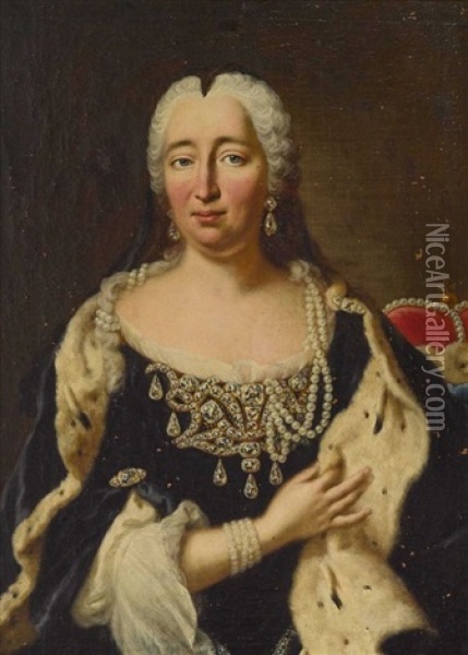 Herzogin Maria Anna Karoline Von Bayern, Prinzessin Von Pfalz-neuburg Oil Painting - George de Marees