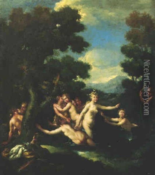 Diana And Actaeon Oil Painting -  Parmigianino (Michele da Parma)