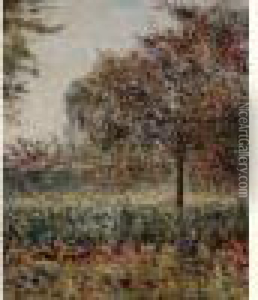 Arbres En Fleurs En Normandie, Circa 1900 Oil Painting - Charles Frechon
