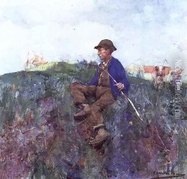 The Herdboy, 1886 Oil Painting - Edward Arthur Walton