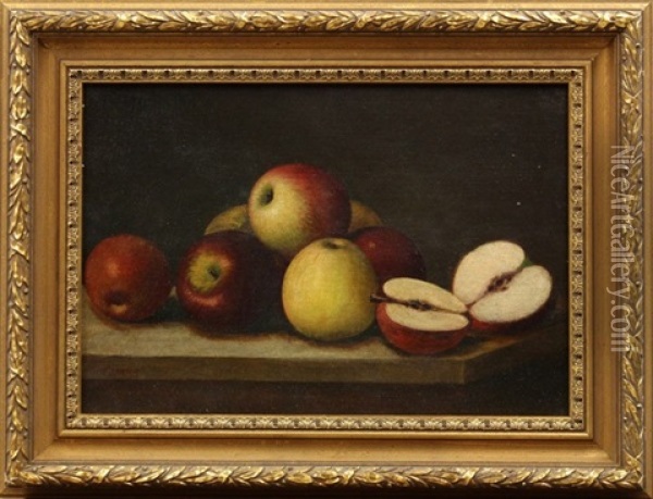 Still Life With Apples Oil Painting - Alfred Montgomery