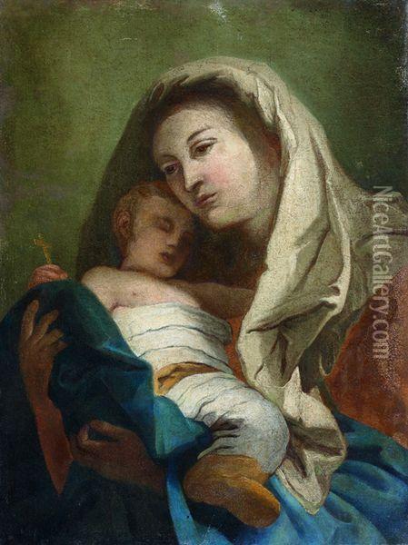 Vierge A L'enfant Oil Painting - Giovanni Domenico Tiepolo