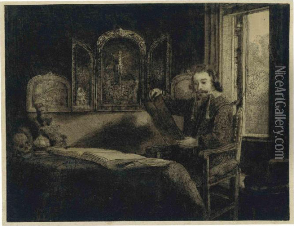 Abraham Francen, Apothecary Oil Painting - Rembrandt Van Rijn