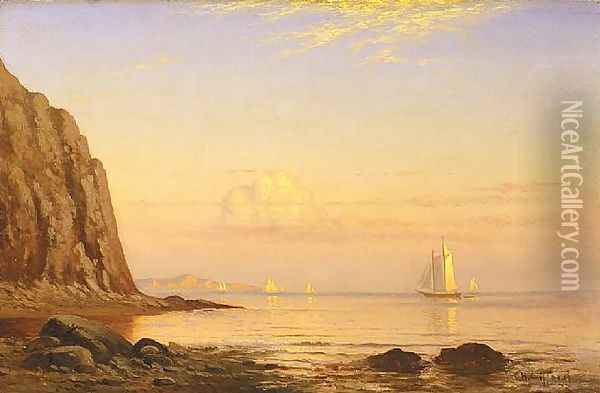 Off Cuttyhunk, Elizabeth Islands, Massachusetts Oil Painting - Charles Henry Gifford