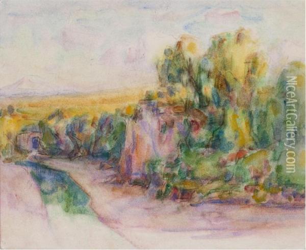 Brigham's Creek Oil Painting - John Peter Russell
