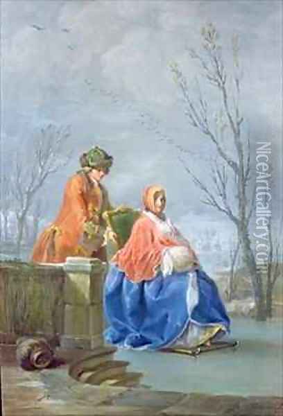 Winter Oil Painting - Charles-Joseph Flipart