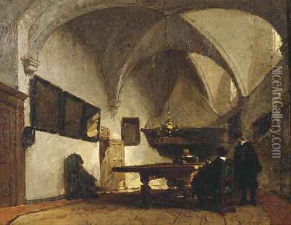 The consistory chamber, Breda Oil Painting - Johannes Bosboom