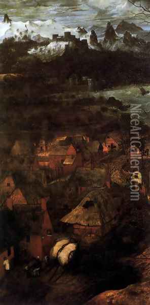 Gloomy Day (detail) 1565 Oil Painting - Jan The Elder Brueghel