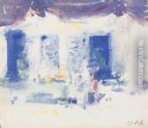 Lover's Garden- A Stage-set Oil Painting - Francis Campbell Boileau Cadell