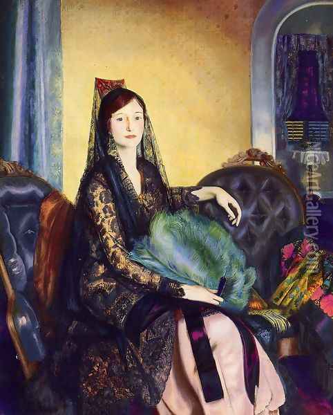 Portrait Of Elizabeth Alexander Oil Painting - George Wesley Bellows