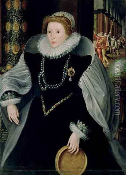 Portrait of Queen Elizabeth I (1533-1603) in Ceremonial Costume Oil Painting - Federico Zuccaro