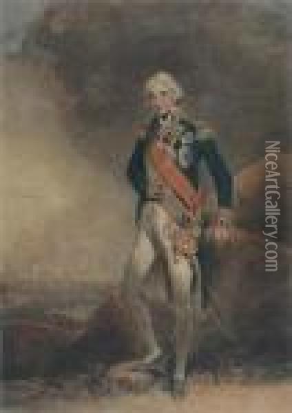 Portrait Of Admiral Lord Nelson Oil Painting - John Hoppner
