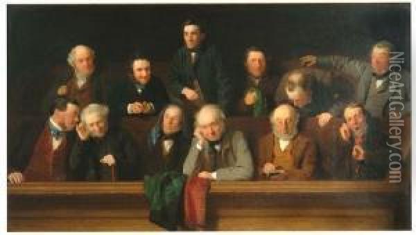 The Jury Oil Painting - John Morgan
