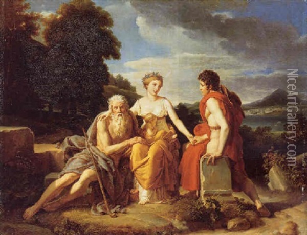The Three Ages Of Man Oil Painting - Francois Pascal Simon Gerard