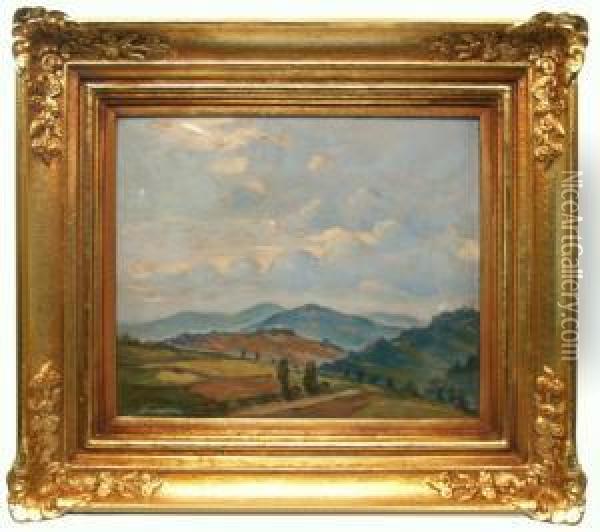 Krajina S Vysokym Nebem Oil Painting - Gustav Macoun