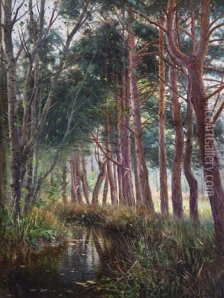 Waldlandschaft Im Sonnenschein Oil Painting - Armand Guery