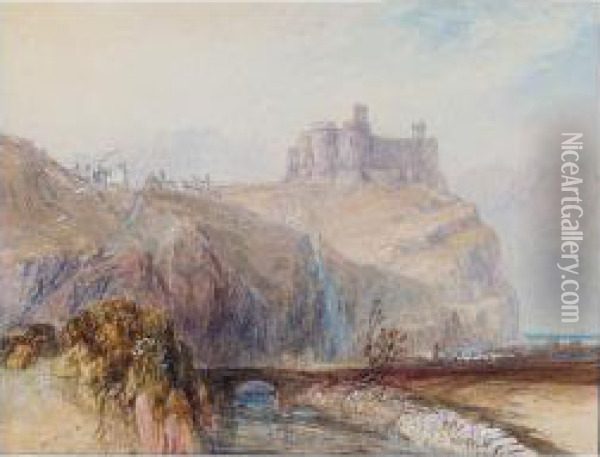 Harlech Castle Oil Painting - John Skinner Prout