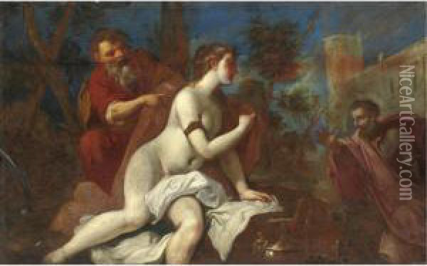 Susanna E I Vecchioni Oil Painting - Antonio Bellucci