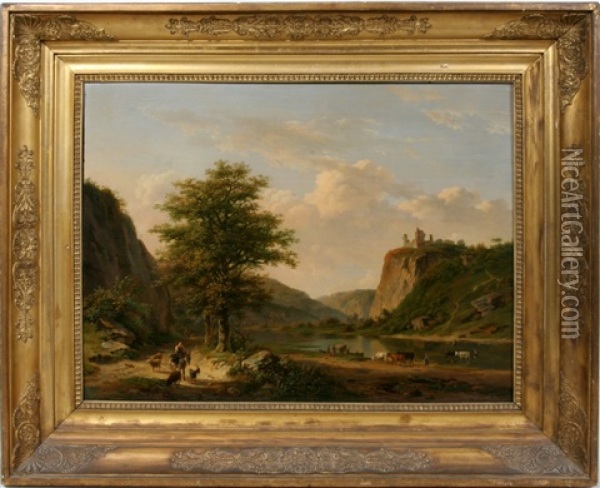 Landscape Oil Painting - Jean-Baptiste de Jonghe