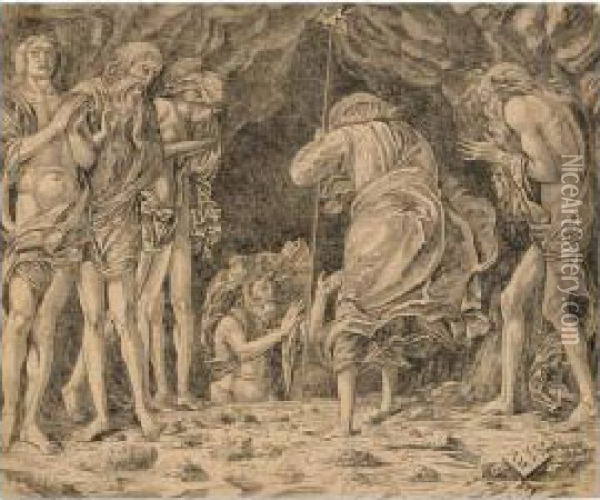 Christ In Limbo (b. 2) Oil Painting - Andrea Mantegna