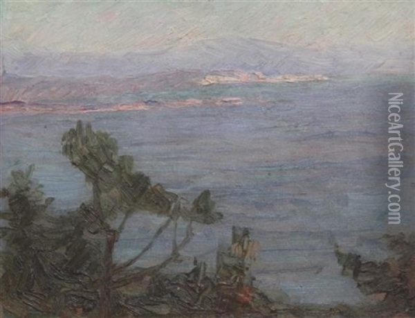 Coastal Landscape Oil Painting - Konstantinos Maleas