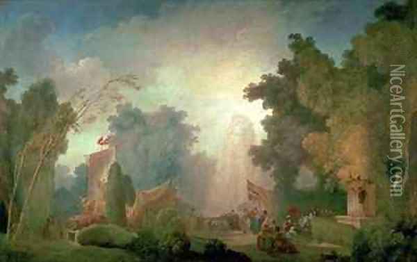 The Fete at Saint Cloud Oil Painting - Jean-Honore Fragonard