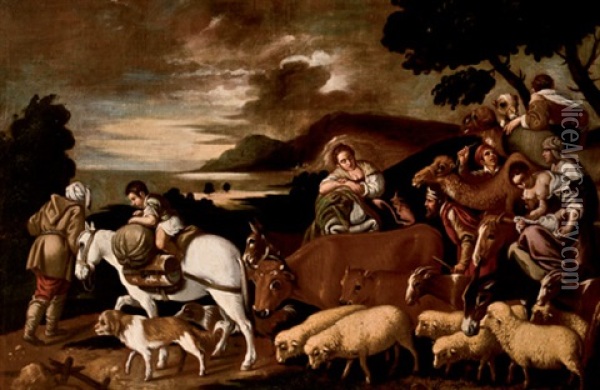 Escena Biblica Oil Painting - Pedro Orrente