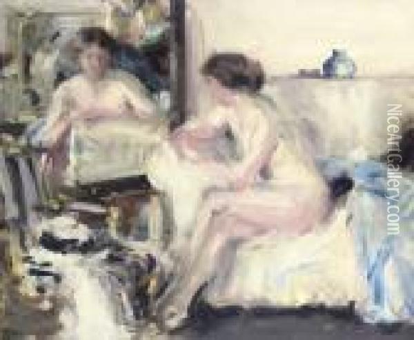 Nude - Reflections Oil Painting - Francis Campbell Boileau Cadell