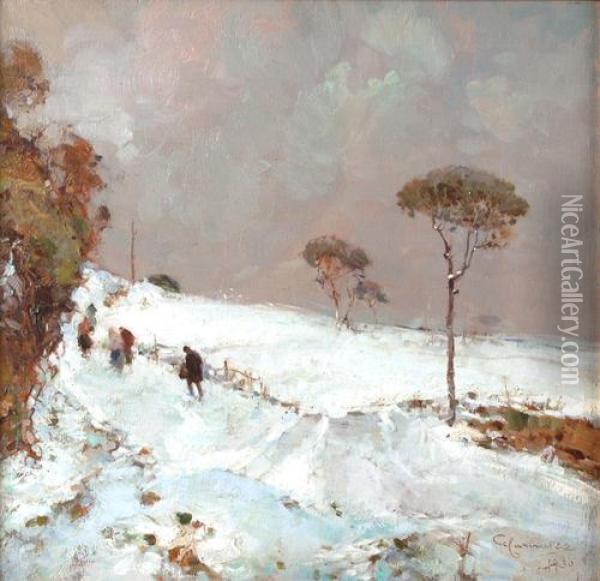 Nusco D'inverno Oil Painting - Giuseppe Casciaro