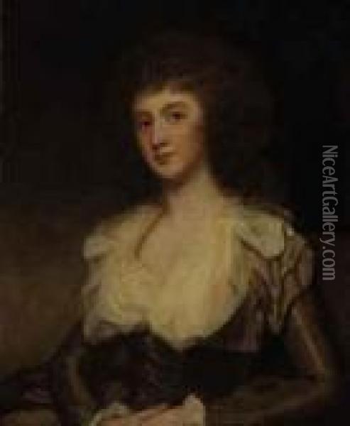 Portrait Of Mrs. Mary Pemberton, Half-length Oil Painting - George Romney