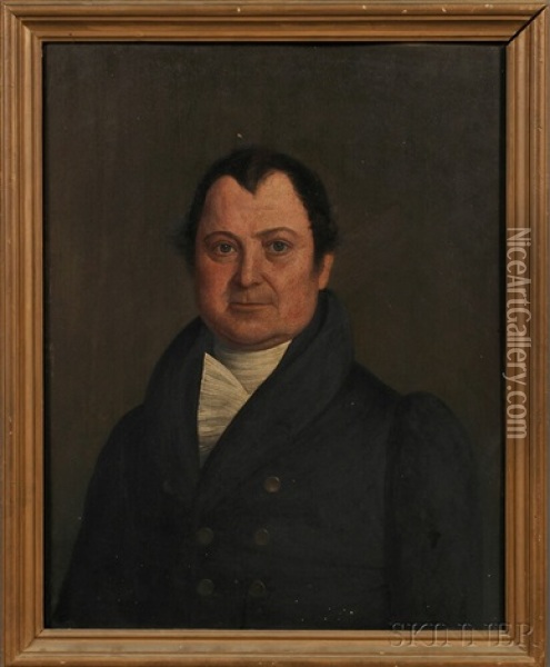 Portrait Of Phineas Reed Oil Painting - Deacon Robert Peckham