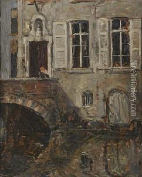 The Doctor's House, Bruges Oil Painting - Alexander Jamieson