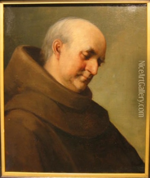 Portrait Of A Monk Oil Painting - Paul Harney Jr.