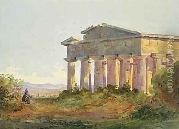 Landscape at Paestum Oil Painting - Arthur Glennie