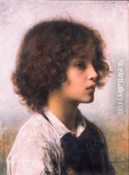 Faraway Thoughts Oil Painting - Alexei Alexeivich Harlamoff