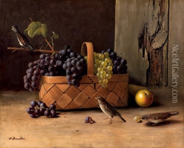Le Panier De Raisins Oil Painting - Hans Heinrich Juergen Brandes