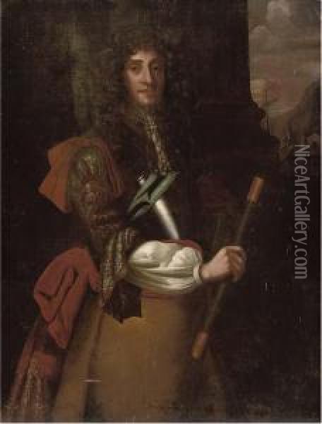 Portrait Of James Ii Oil Painting - John Riley