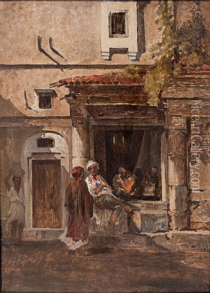 Summer Noon, Cairo Oil Painting - Jean Joseph Francois Bellel