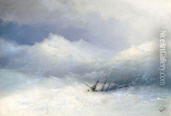 The Shipwreck 5 Oil Painting - Ivan Konstantinovich Aivazovsky