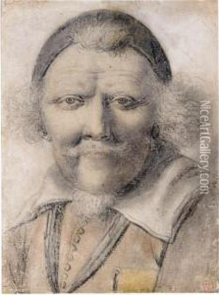 Portrait Of A Man Wearing A Cap Oil Painting - Nicolas Lagneau