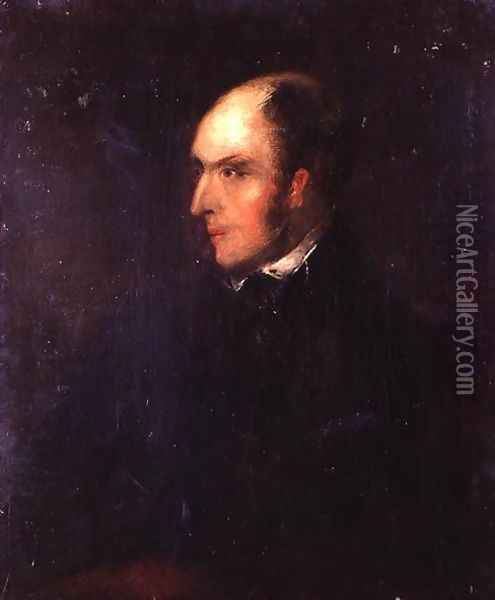 Portrait of a Balding Man Oil Painting - John Constable